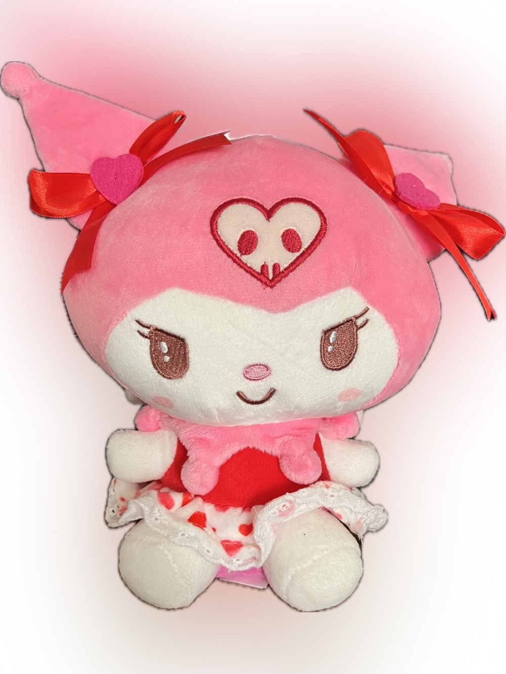 Sanrio Kuromi Retro Red Polka Dot Heart Dress 9 Inch Plush (Valentine Addition)